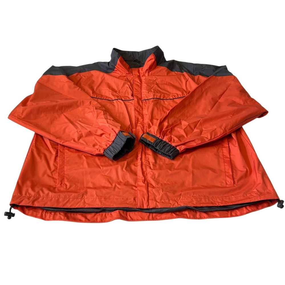 PGA Tour Originals Jacket Men's Windbreaker Orange/Gray Golf Full Zip Size XXL